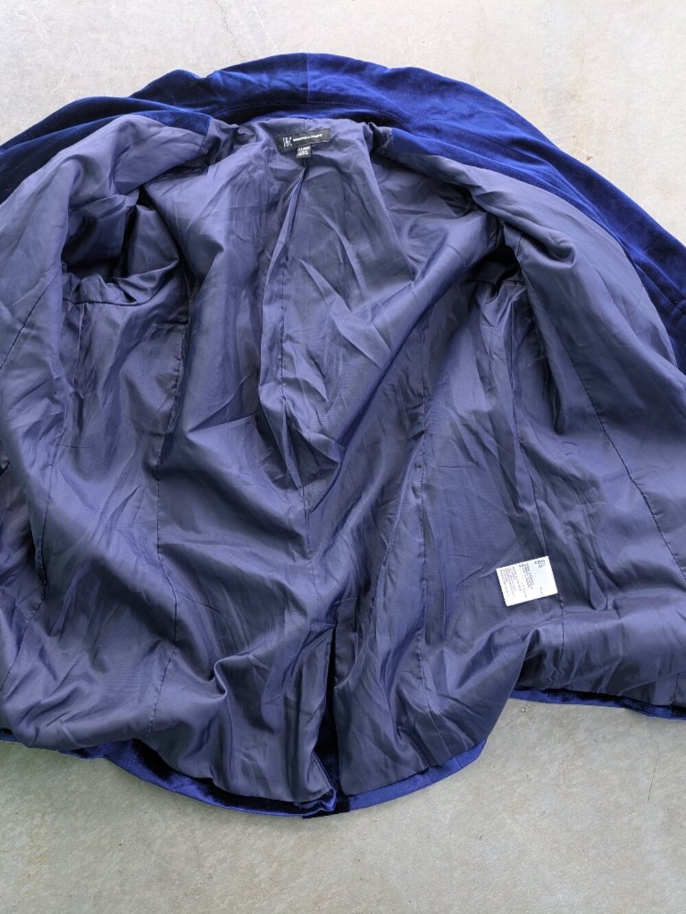 Vintage INC International Concepts Royal Blue Velvet Jacket XL - Picture 4 of 5